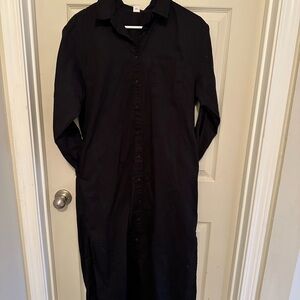 Old Navy Black Button-Up Dress